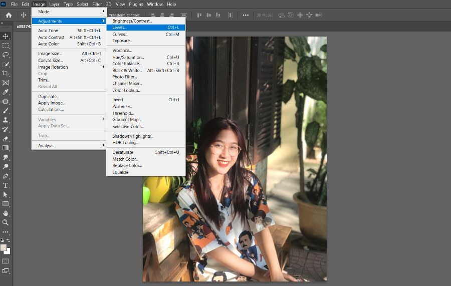 Chỉnh màu trong photoshop bằng công cụ levels