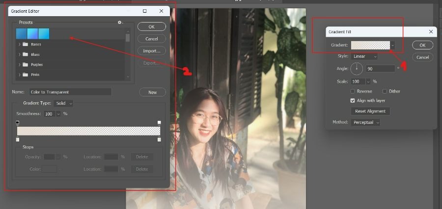 Chỉnh màu trong Photoshop bằng công cụ Gradient